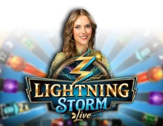 Lightning Storm slot logo by Evolution at Sol Casino
