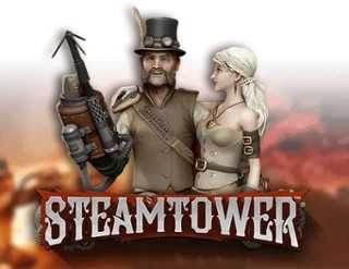 Steam Tower Slot online game logo by NetEnt on solcasinos-es.com