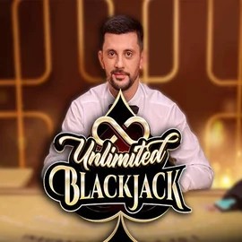 Unlimited Blackjack online game logo by Ezugi on solcasinos-es.com
